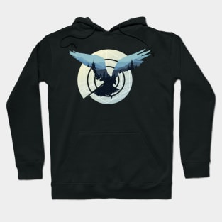 Abstract Bird Design Hoodie